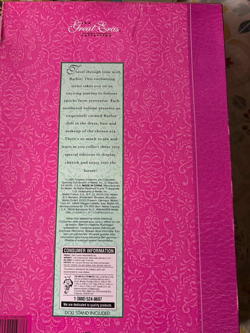 1850s Southern Bell Barbie - The Great Eras Collection - Picture 4 of 4